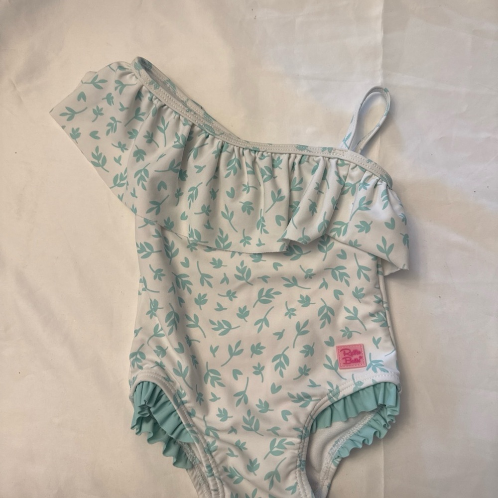 Ruffle Butts  Floral One-Shoulder Kids One Piece